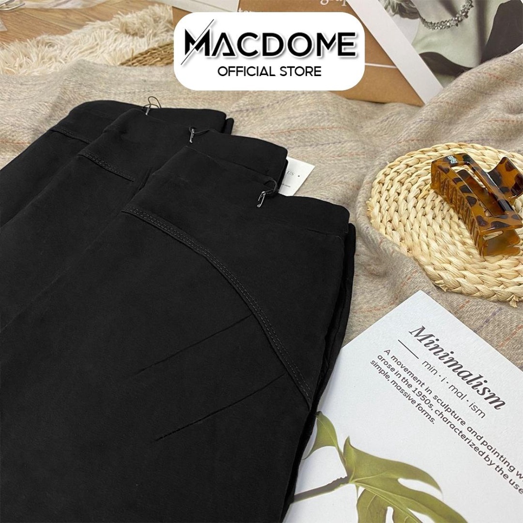 Quần legging dài nữ MACDOME nâng mông lưng, cạp cao, giữ nhiệt chất thun ôm bó vải dày dặn bigsize LG001