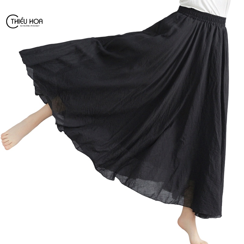 Đầm nữ trung niên, thiết kế đặc biệt , màu sắc độc đáo, cotton xước mềm mại, bồng bềnh cực kỳ tôn dáng Thiều Hoa H0534