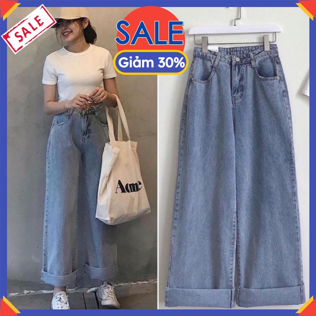 Quần jean nữ nam ống rộng JX1 denim_genz, quần bò nữ ống xuông lưng cao dáng suông ulzzang phong cách Hàn Quốc | WebRaoVat - webraovat.net.vn