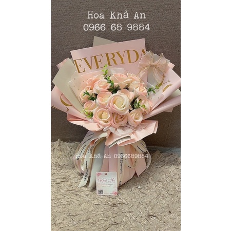 [Hoa sinh nhật] Bó hoa Sáp Loang 15bông cao cấp, thiết kế bởi Khả An. Đặt được số bông theo yêu cầu. Có hoả tốc HN