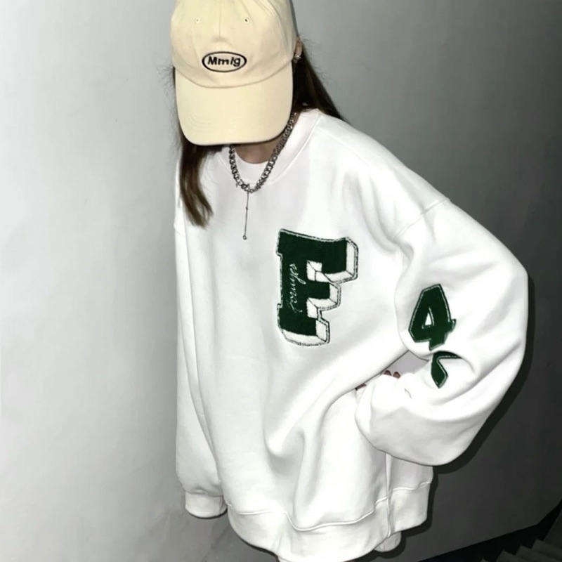 (SẴN) ÁO SWEATER NỈ CHẤT DÀY DẶN CHỮ THÊU (có video+ảnh thật) | BigBuy360 - bigbuy360.vn