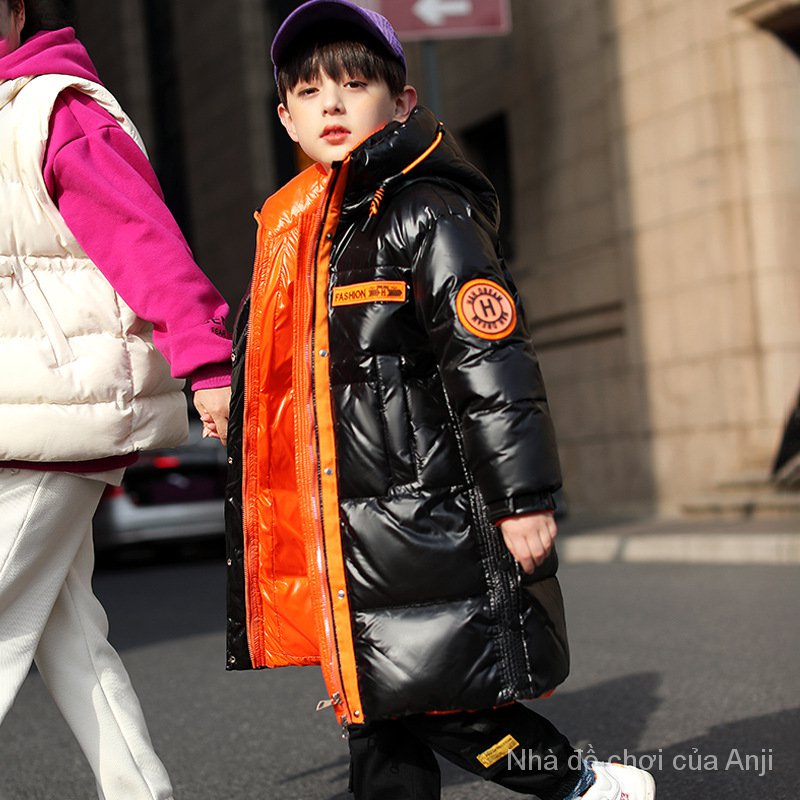 Boy Child Long Coat Children Male Winter Long Thick Coat