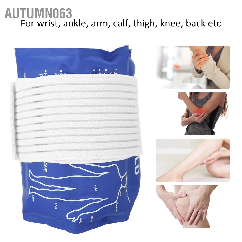 44 x 17cm Túi chườm đá nóng lạnh Giảm đau Gel làm mát khẩn cấp có dây đai điều chỉnh cho người bị thương Đau lưng vai đầu gối Autumn063
