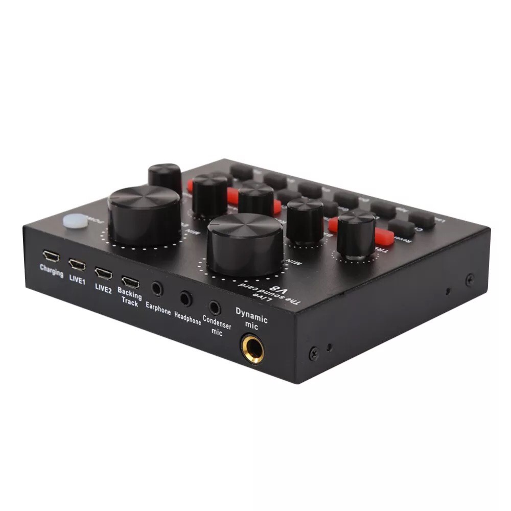 SOUND CARD V8 CÓ LOẠI BLUETOOTH chế độ Autu-tune phiên bản tiếng anh