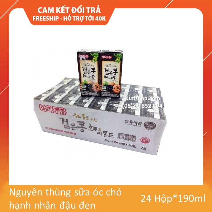 [Date mới 8/2020]Nguyên thùng sữa óc chó hạnh nhân đậu đen 24 HỘP x 190ML DT14