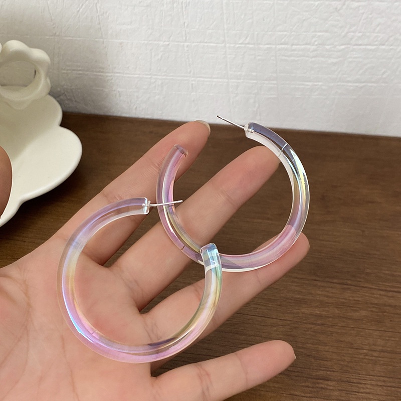 Bông Tai Ngọc Trai Trong Suốt Thiết Kế Hình Học Thời Trang Mùa Hè