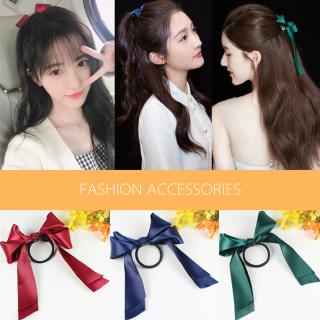 Dây Cột Tóc Màu Trơn Phong Cách Hàn Quốc Xinh Xắn Cho Nữ