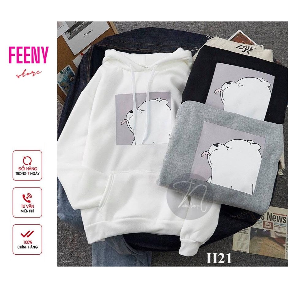 Áo hoodie nữ nam Unisex,Áo nỉ hoodie nam GẤU FEENY STORE FN022