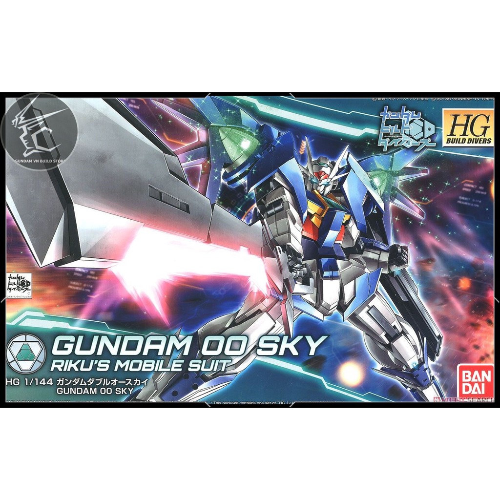 MÔ HÌNH GUNDAM HG 1/144 GUNDAM 00 SKY GUNDAM BUILD DIVER HGBD BANDAI