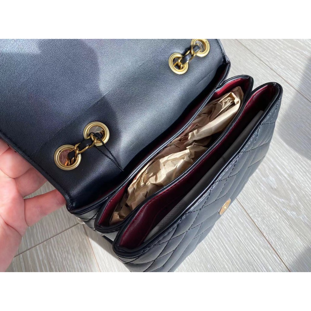 Túi Mesenger bà Túi xách tay nữ bag ly.n chần da kèm hạt châu xinh lyn