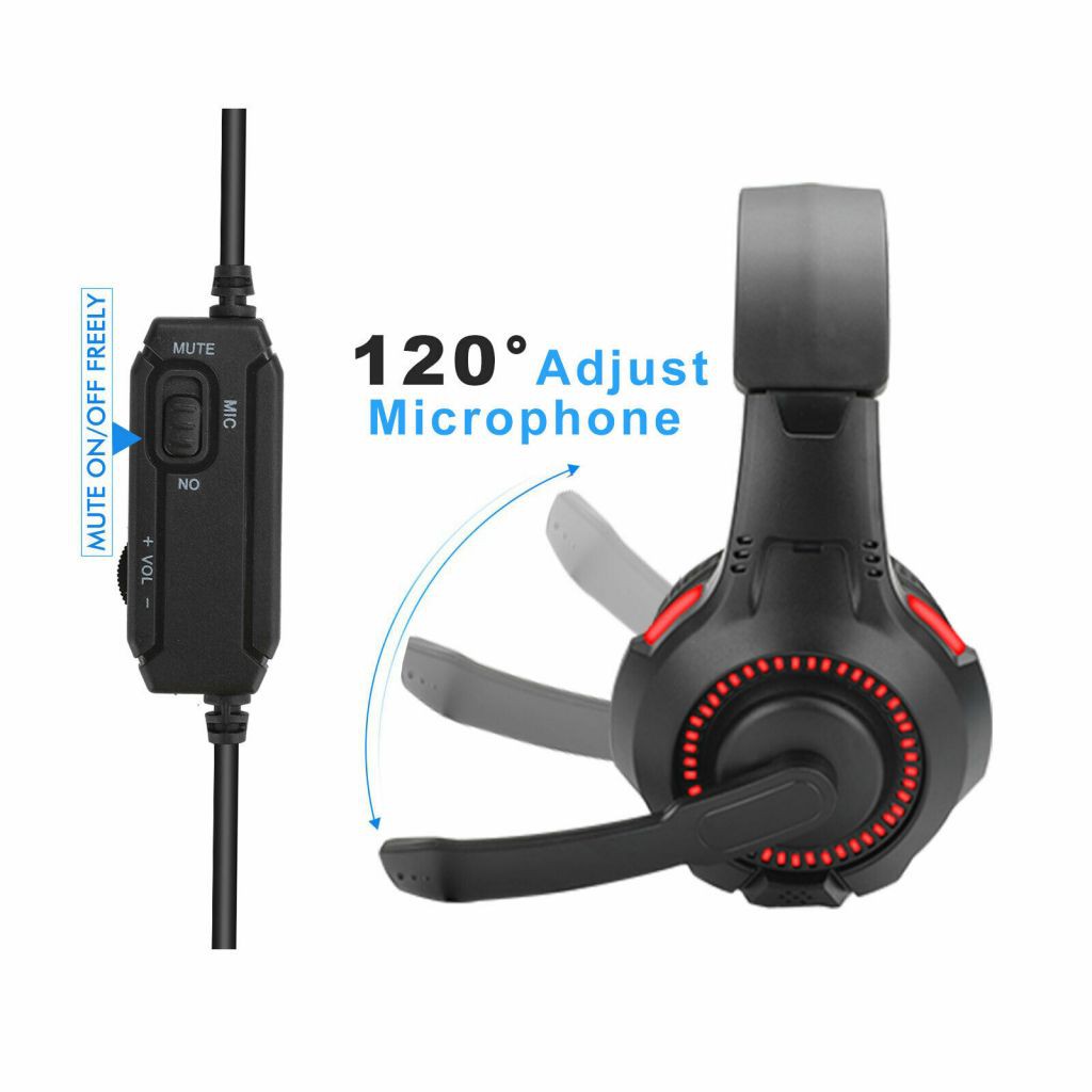 【New】 Gaming Mic Headset Stereo Over-ear Headphone For PS4/Nintendo Switch/Xbox One/PC 【ziyi】