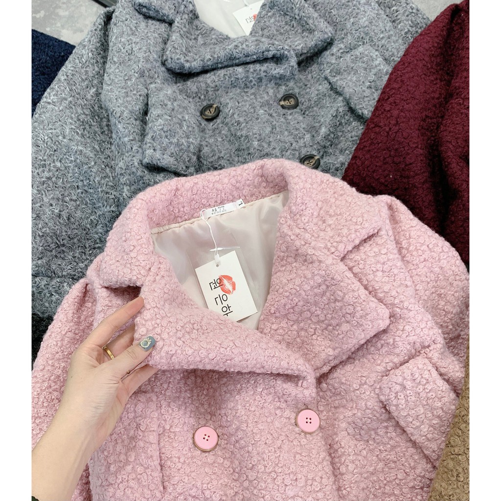 Áo Khoác Lông Vest Xinh Màu Hồng Hàng Quảng Châu Cao Cấp