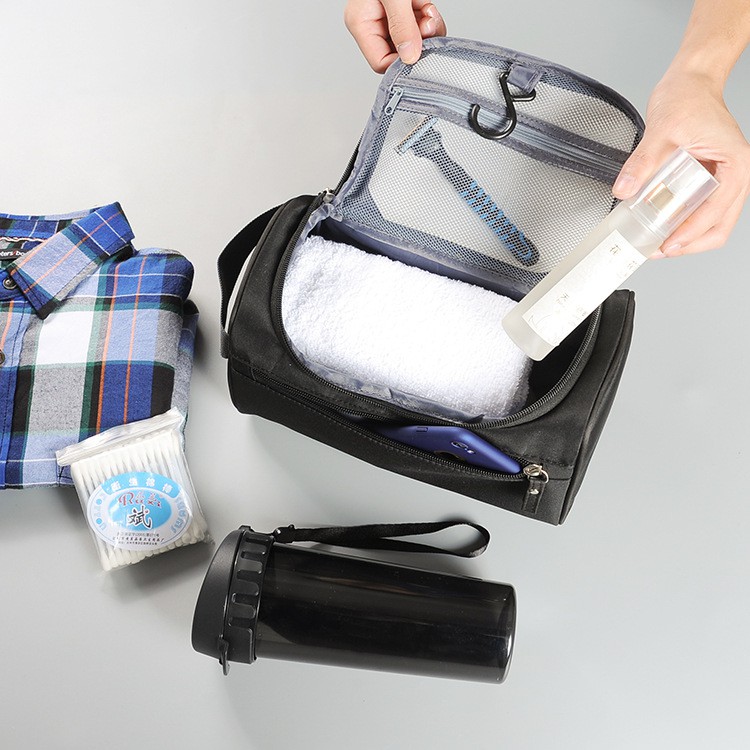 Túi đựng mỹ phẩm bằng nylon chống thấm nước có móc treo tiện dụng mang theo du lịch
