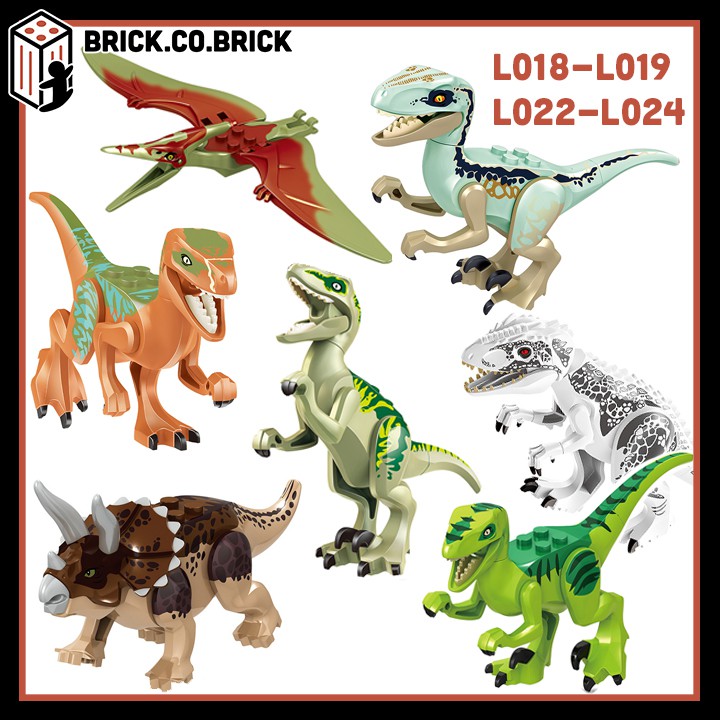 Đồ Chơi Lego Khủng Long Non Minifig Mô Hình Lắp Ráp Khủng Long Bạo Chúa Jurassic World L018 -L029