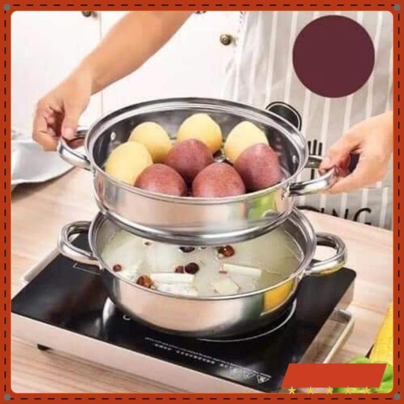 [Giá Hủy Diệt] Nồi Hấp Inox Đa Năng 2 Tầng