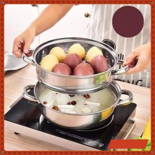 Nồi hấp inox đa năng 2 tầng