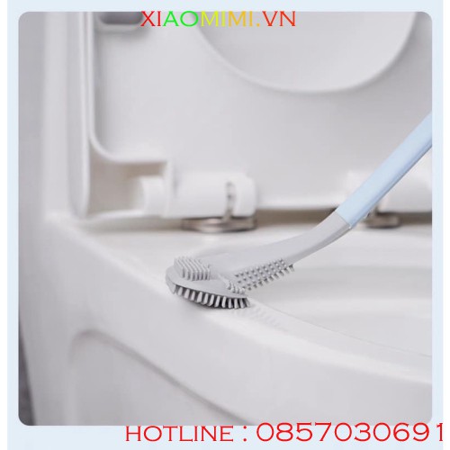 Dụng cụ cọ rửa nhà tắm nhà vệ sinh chà Toilet bằng Silicon thiết kế đường cong ưu việt Xiaomimi 8177962072