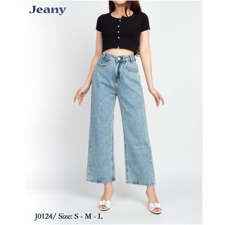 Quần jean ống suông màu xanh nhạt j0124