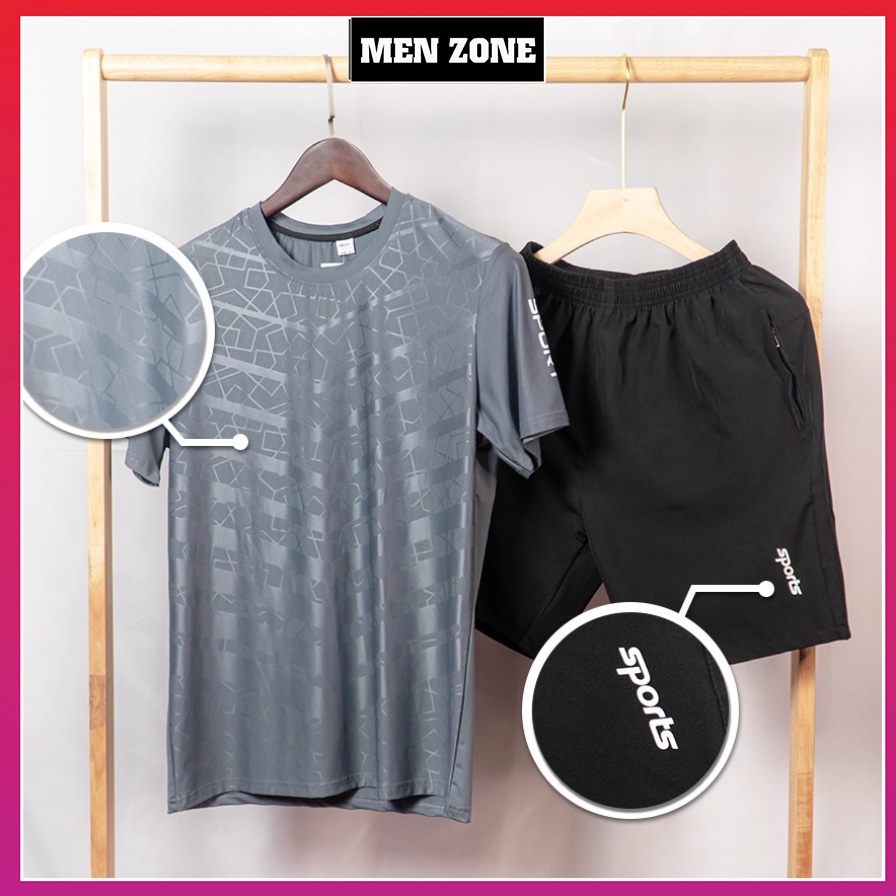 Bộ Thể Thao Nam Chất Thun Lạnh Co Giãn 4 Chiều Dập Vân Cao CấpThoáng Mát Hè [BVS]