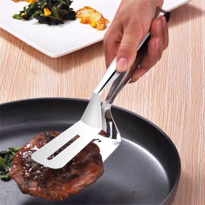 Kẹp Inox Gắp Thức Ăn Xẻng Lật Thực Phẩm Chiên Đồ Ăn Bằng Inox