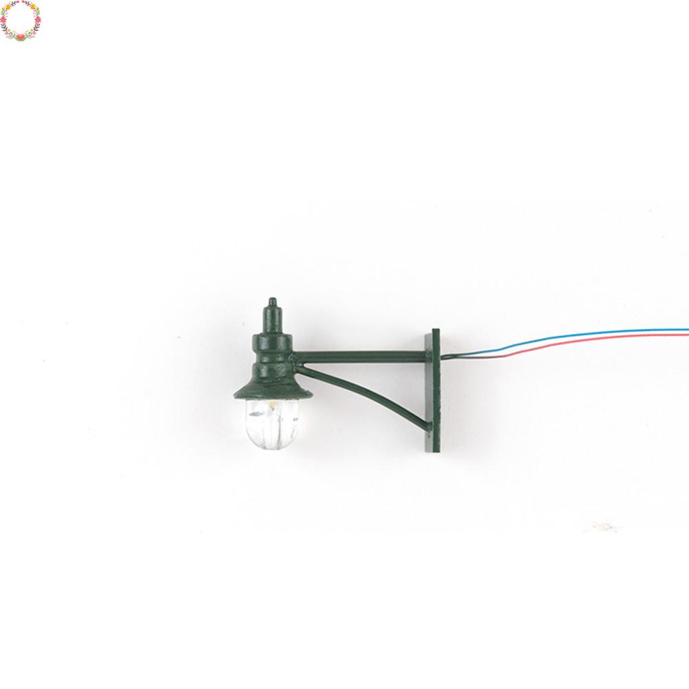 10 Đèn tường mô hình bàn cát A Phần ánh sáng trắng xanh 1:87 Đèn tường ánh sáng trắng 3V / 12V chất lượng cao