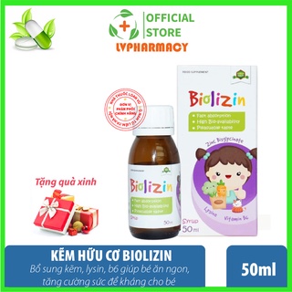 Kẽm hữu cơ biolizin 50ml dạng siro vị đào 1 lọ - ảnh sản phẩm 1