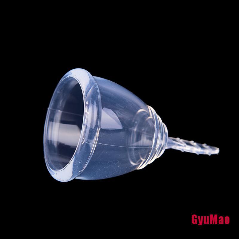 Cốc Nguyệt San Trong Suốt Bằng Silicone Có Thể Tái Sử Dụng Kèm Vỏ Đựng Tiện Lợi