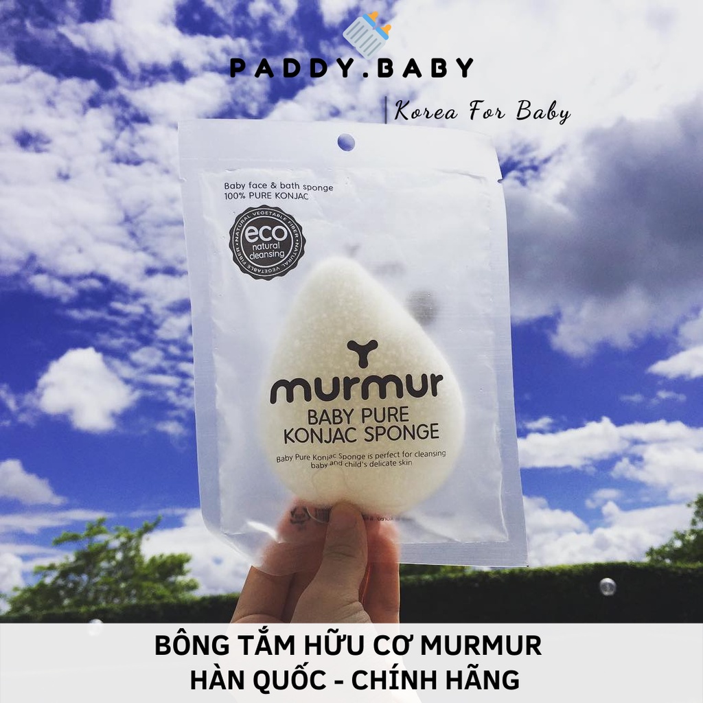 Bông tắm hữu cơ Organic Murmur Hàn Quốc cho bé