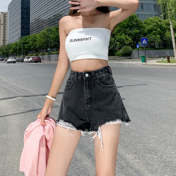 Quần Short Jean Rách Plus Size Cho Nữ