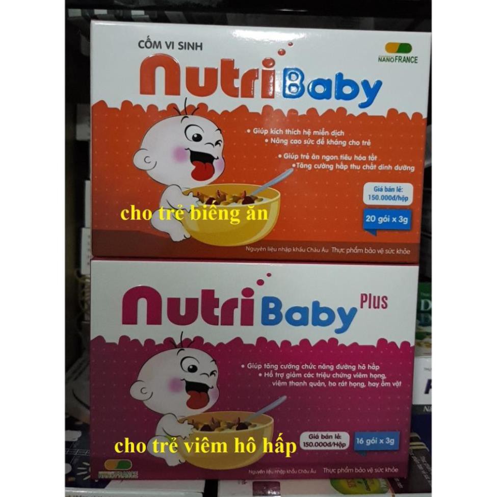 (chính hãng) cốm vi sinh Nutribaby màu hồng và màu cam / nutri baby