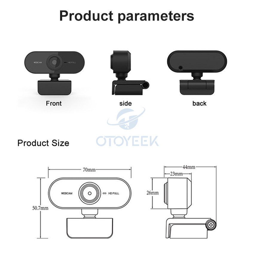 OTOYEEK Webcam High-end Video Call USB Computer Camera HD Live Camera Auto Focus Webcam Built-in Noise Reduction Microphone Cameras For Laptop Desktop | BigBuy360 - bigbuy360.vn