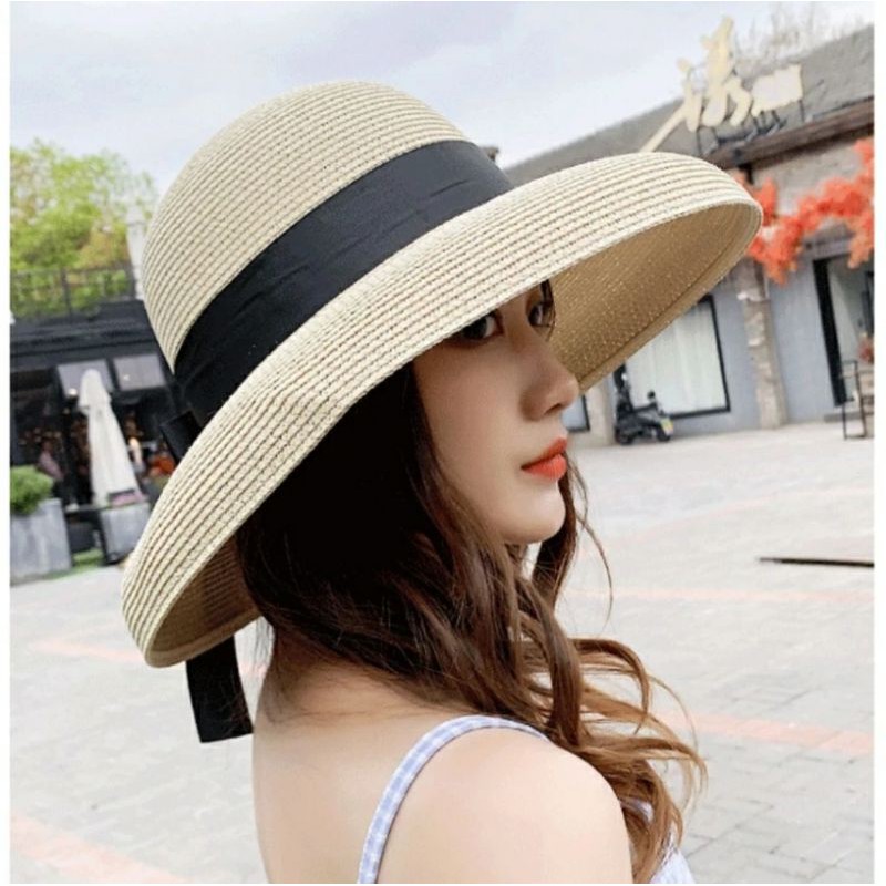 Nón rộng vành đi biển mùa hè chống nắng fedora Mũ rộng vành đẹp