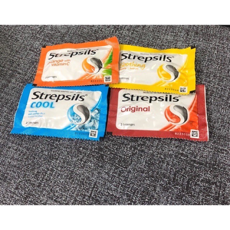 Kẹo ngậm Strepsils 4 vị (1 vỉ 2 viên)