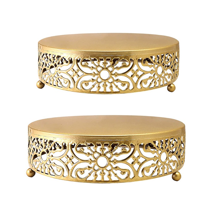 Giá Đỡ Trưng Bày Bánh Kem / Phô Mai / Bánh Tráng Miệng Hình Tròn Rỗng Bằng Kim Loại 8 12 Inch