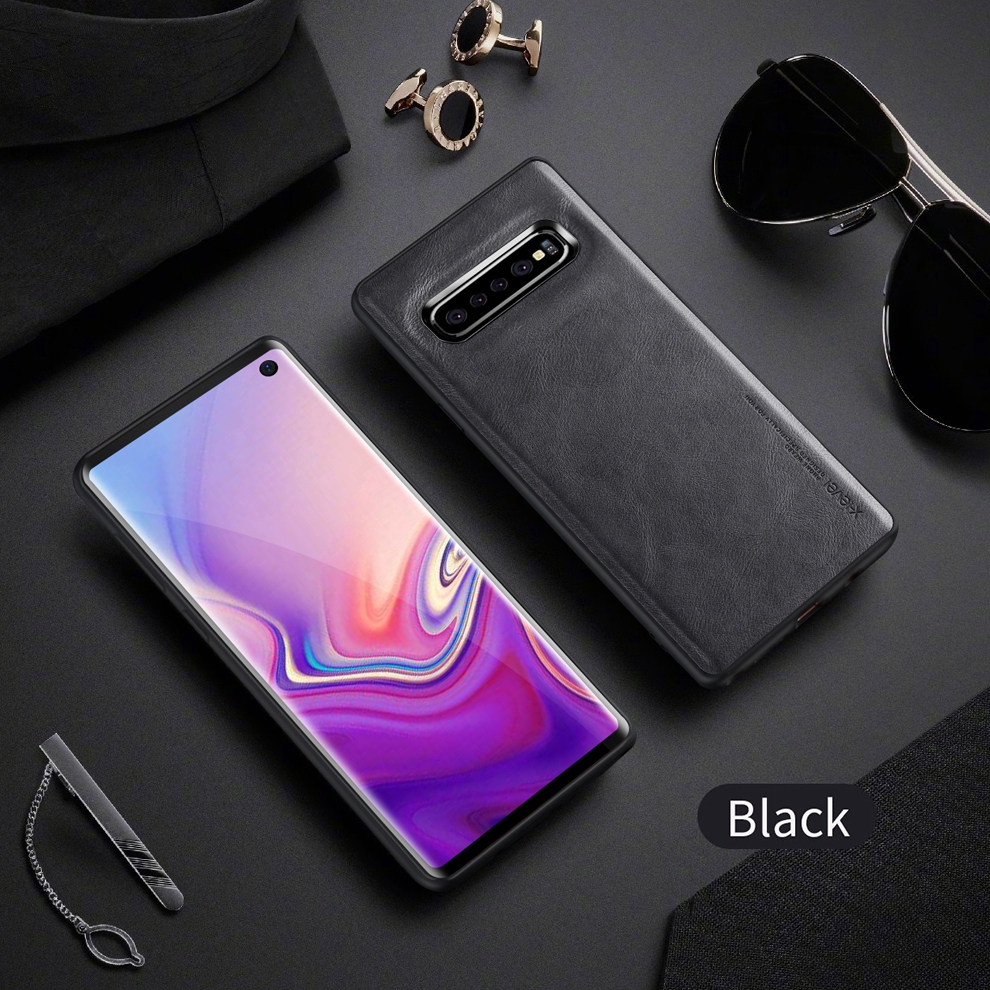 Ốp điện thoại bằng silicon mềm kết hợp da PU dành cho Samsung Galaxy S10 / S10 Plus / S10E | BigBuy360 - bigbuy360.vn