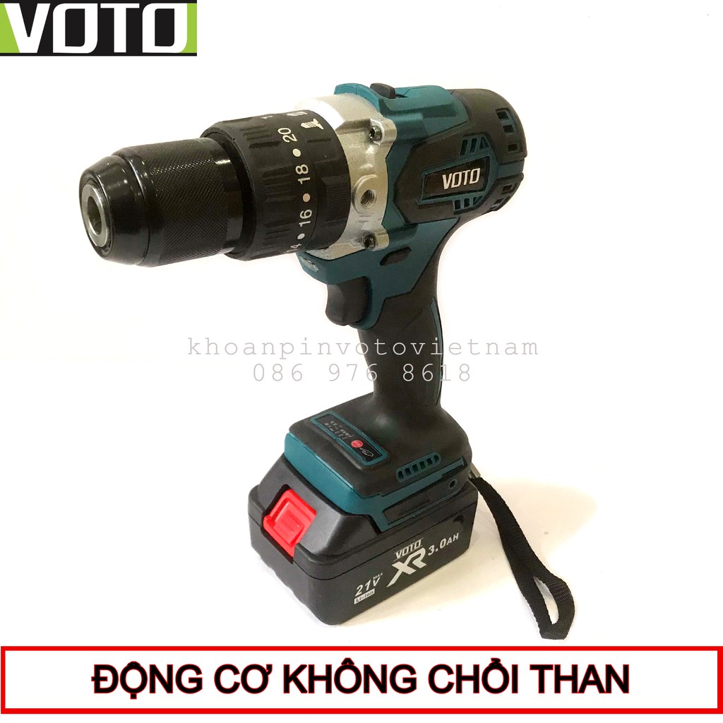 Thân Máy khoan pin búa Voto không chổi than 13mm hàng chuẩn