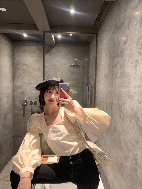 Áo sơ mi tay phồng