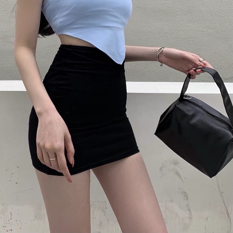 Chân Váy Chữ A Thun Gân Có Lót Ôm Body ✨ YUMI BÁN SỈ