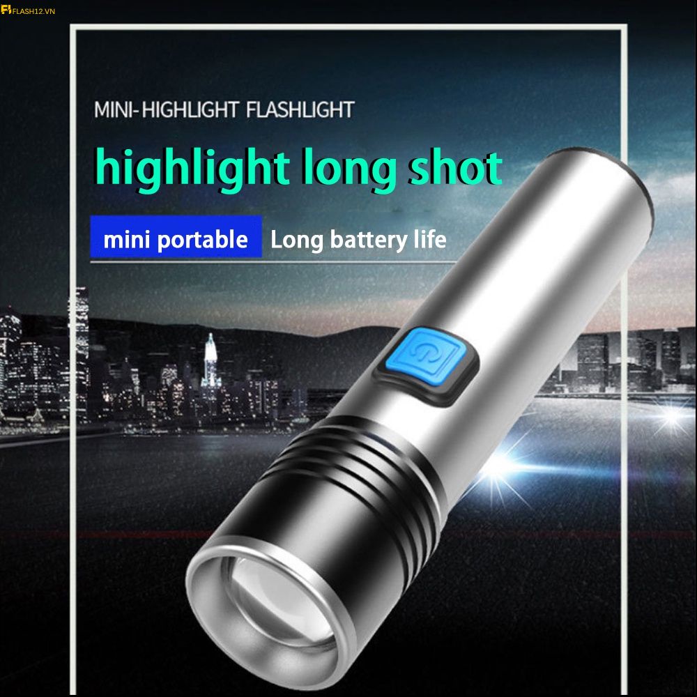 【Fast giao hàng & wholesale】 Xm-T6 USB Có Thể Sạc Lại Pin LED Đèn Pin Zoom Nhôm Đèn Pin Chống Nước Cho Xe Đạp Cắm Trại Ánh Sáng Đèn Pha 【Flash】
