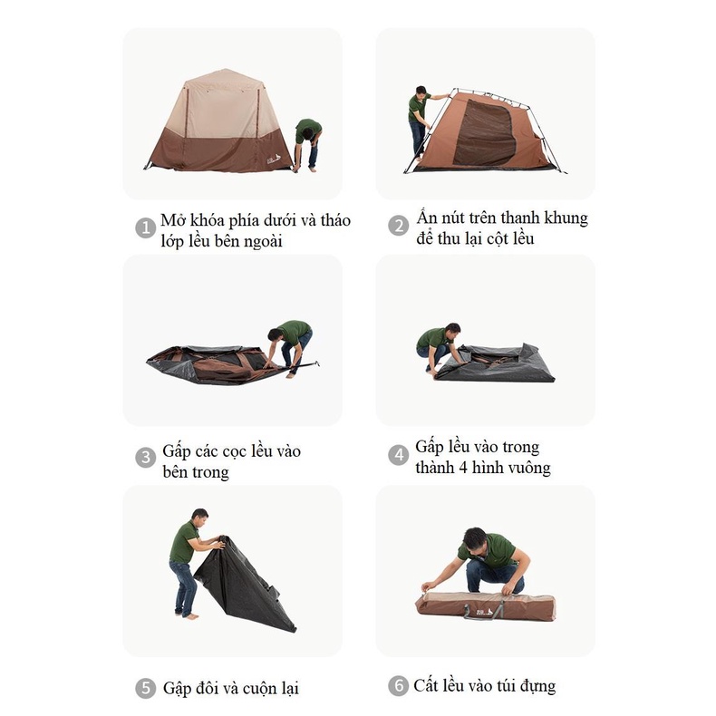 Lều lục giác tự bung BSWOLF-ZL039. Cắm trại, dã ngoại, phượt. Phù hợp gia đình, team building 6-8 người