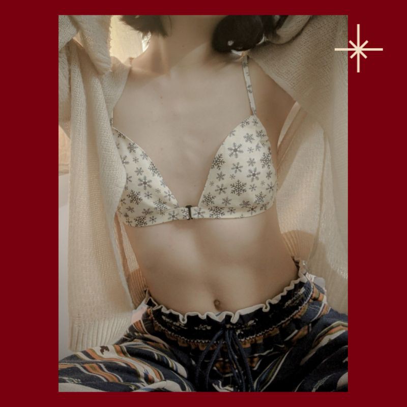 Áo lót/quần lót hoạ tiết bông tuyết (may theo số đo) | BigBuy360 - bigbuy360.vn