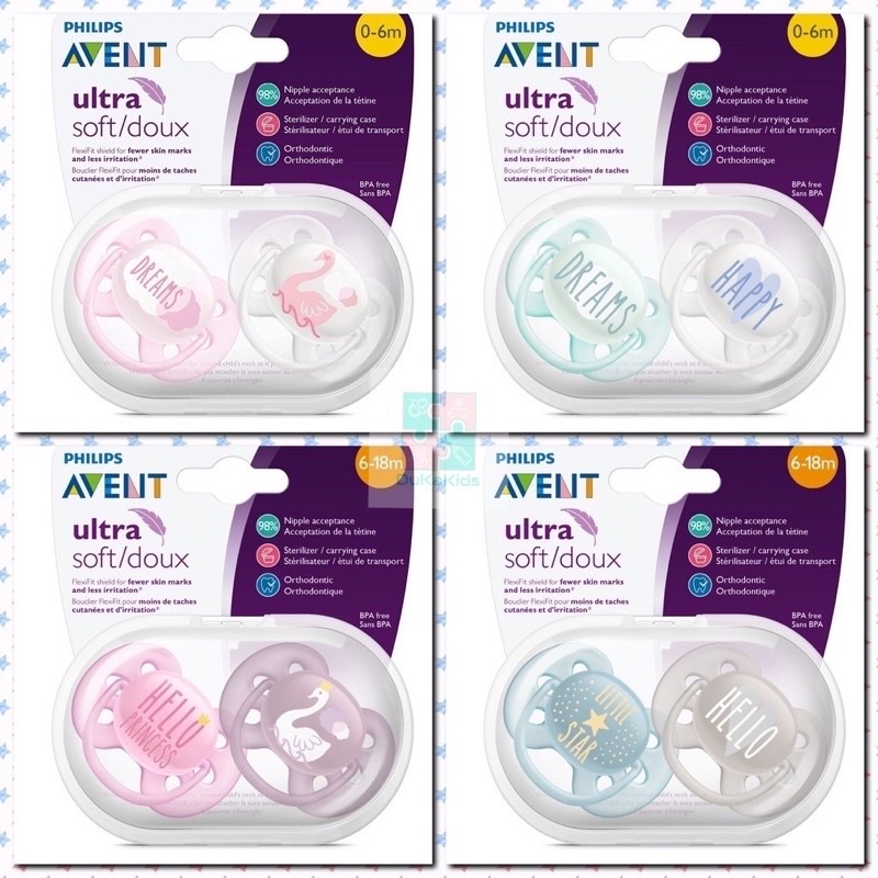 Ti giả chỉnh nha avent ultra soft ultra air vành ti mềm linh hoạt cho bé 0 - ảnh sản phẩm 1