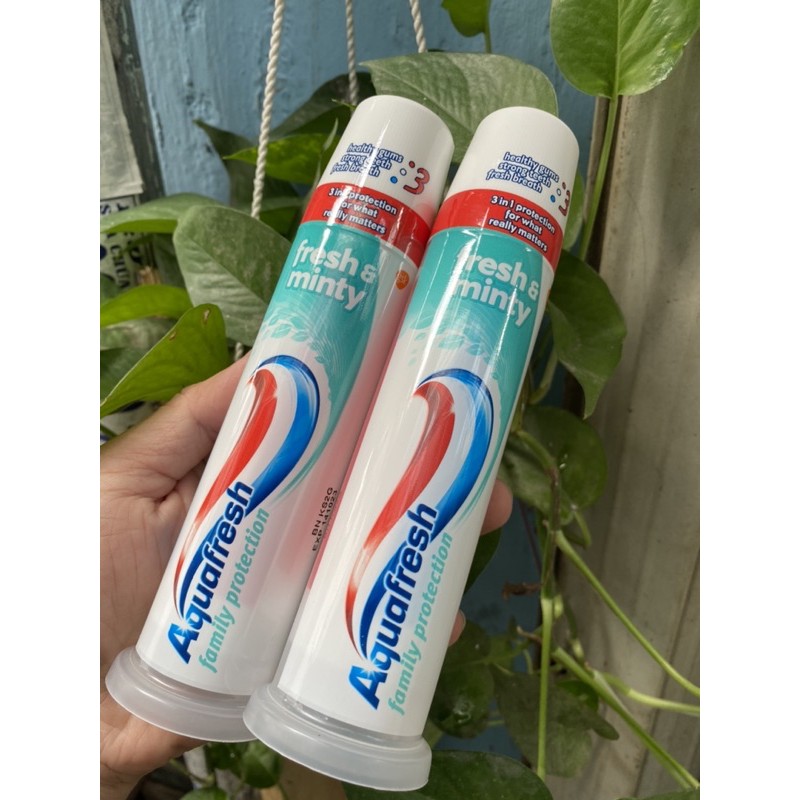 [ Date 2023 ] Kem Đánh Răng Aquafresh fresh & minty 100ml