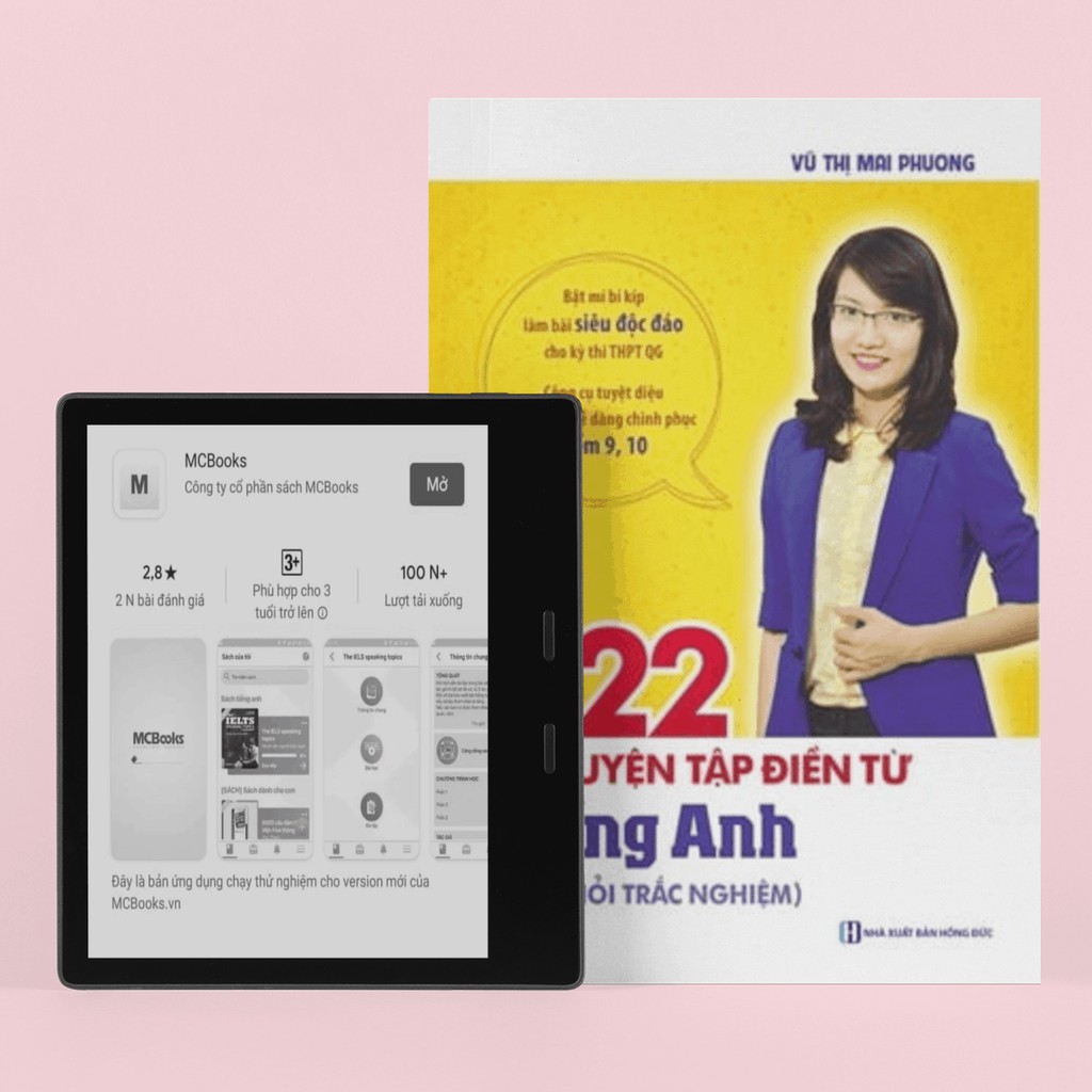 Sách - 222 Bài Luyện Tập Điền Từ Tiếng Anh: 5 Câu Hỏi Trắc Nghiệm (Học Cùng App MCBOOKS)