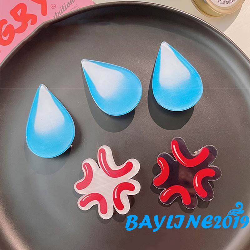 BAY-Kẹp tóc bên hông hình giọt nước vui nhộn cá tính cho nữ