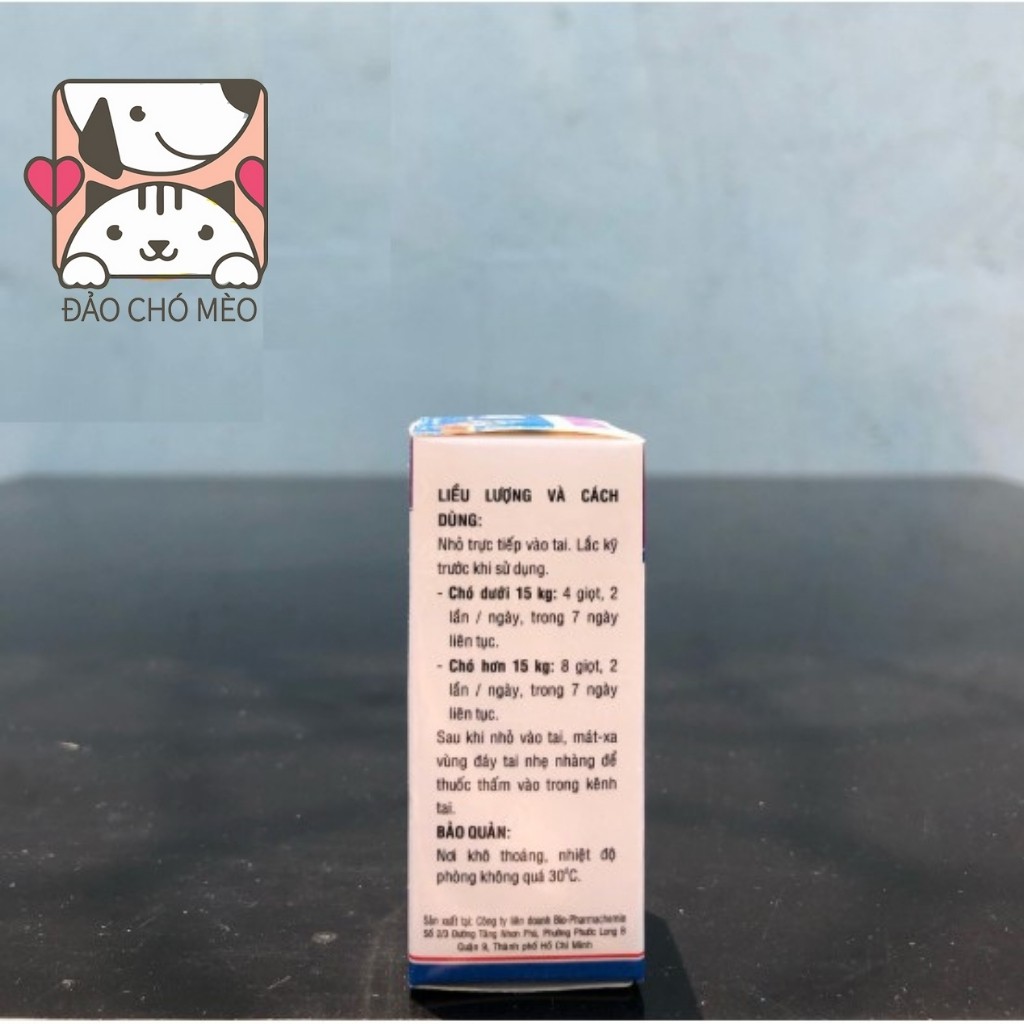 Nhỏ tai chó mèo Bio Gentazol viêm tai chó mèo - Đảo Chó Mèo