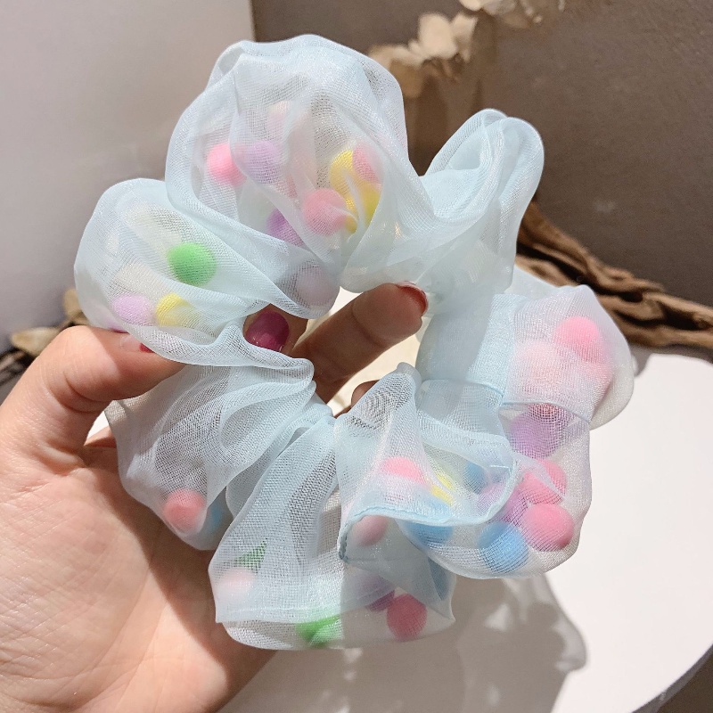 Dây Cột Tóc Cầu Vồng Phong Cách Hàn Quốc Xinh Xắn Cho Nữ