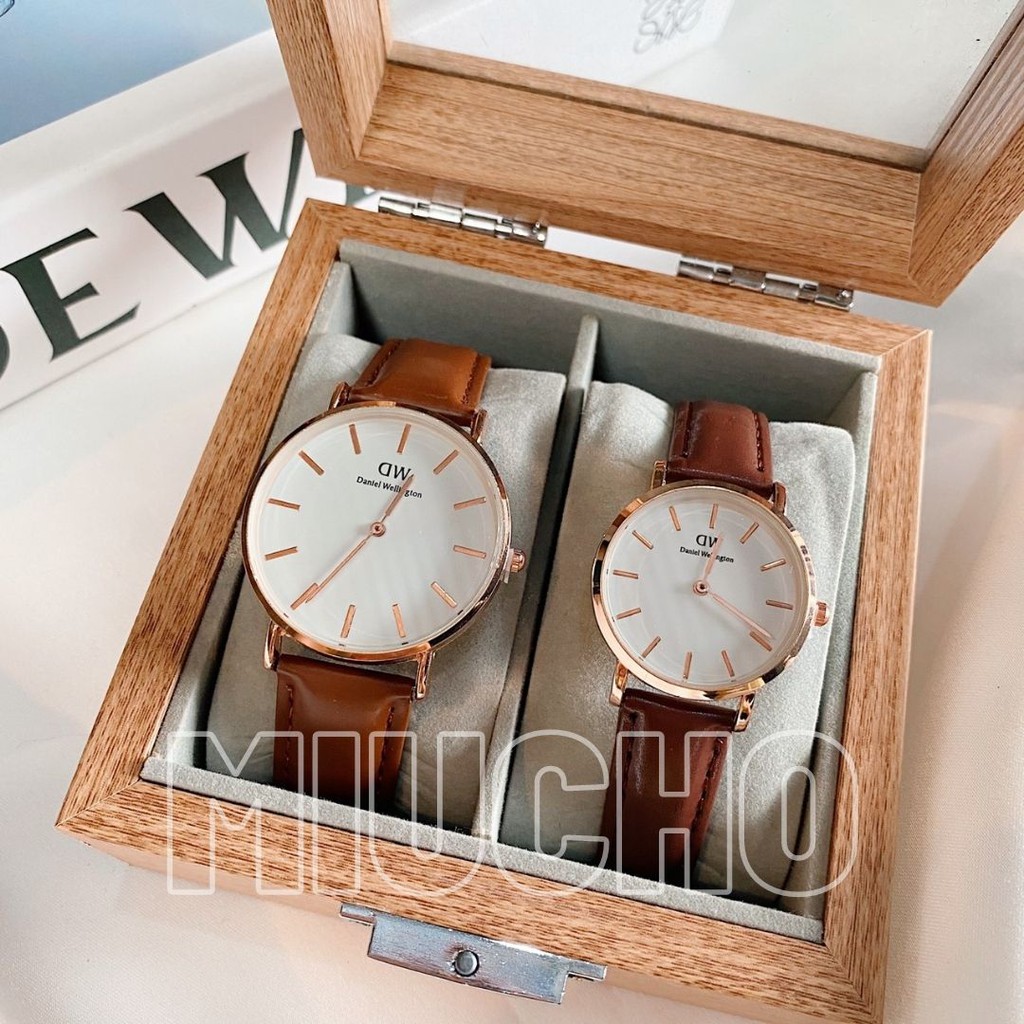 [Mã FAMAYFA2 giảm 10K đơn 50K] Đồng hồ đôi thời trang dây da DH156 Miucho | BigBuy360 - bigbuy360.vn