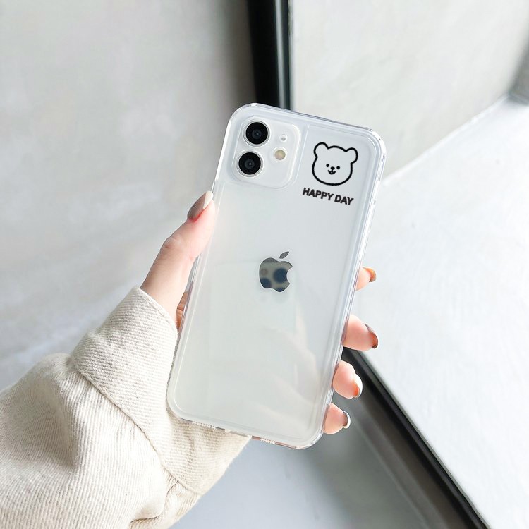 Ốp lưng iphone trong cạnh vuông BVC gấu 6plus/6s/6splus/7/7plus/8/8plus/x/xr/xs/11/12/pro/max/plus/promax-Awifi A2-10 | BigBuy360 - bigbuy360.vn