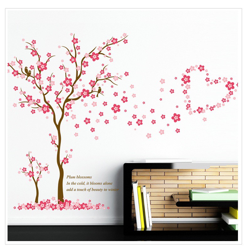 Decal Cây hoa đào mùa xuân AmyShop DCX055 ( 100 x 167 cm)
